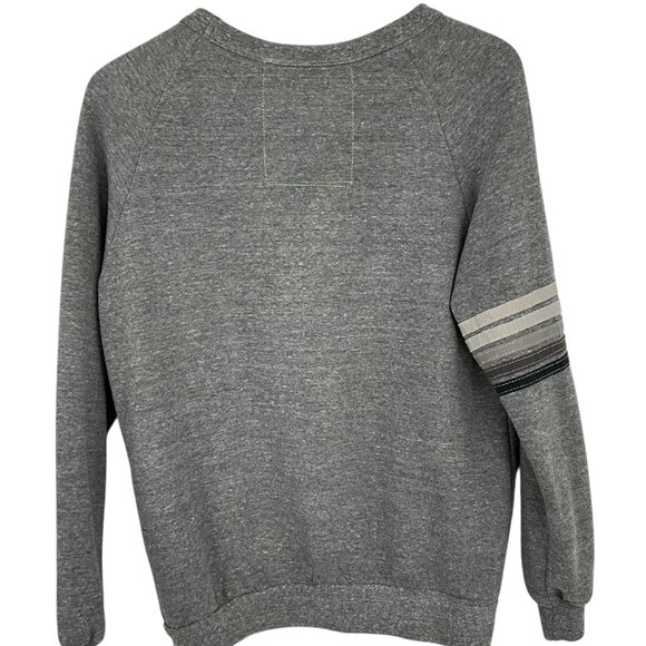 Aviator Nation Rugby Stitch Crew Sweatshirt Heather Gray Unisex Small Crew Neck - Picture 4 of 12